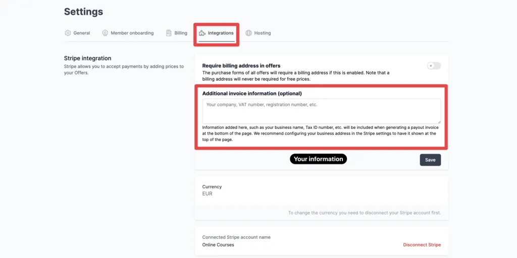 Additional information for admins