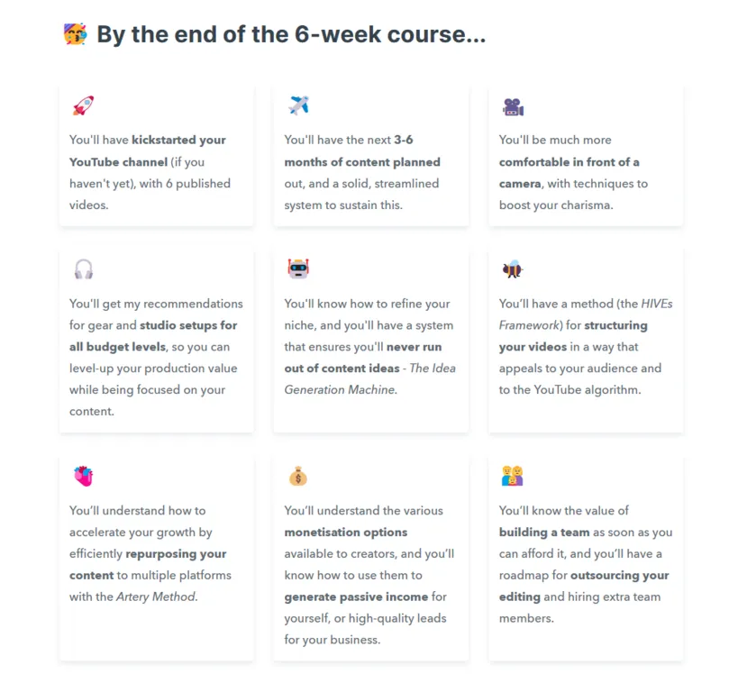 Example from the Part-Time YouTuber Academy