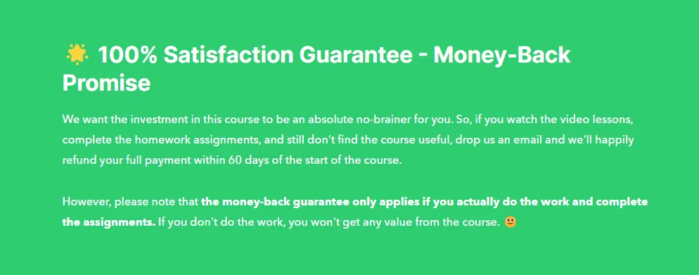 Example from the Part-Time YouTuber Academy which even goes to 60 days!
