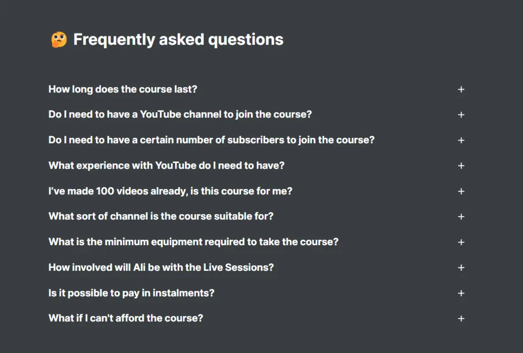 Example from the Part-Time YouTuber Academy
